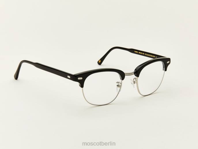 Brille 44ZR186 schwarzes Silber Moscot Yukel