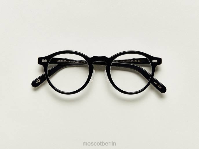 Brille 44ZR201 Schwarz Moscot Miltzen mit Nasenpads aus Metall