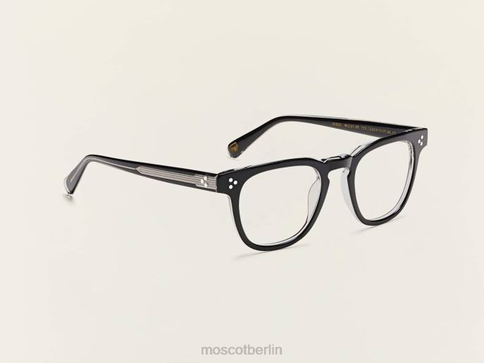 Brille 44ZR228 Schwarz-Kristall Moscot dudel
