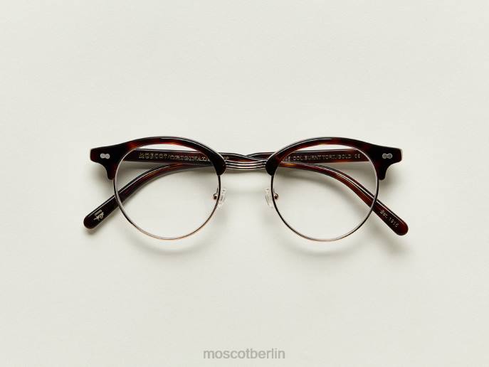 Brille 44ZR237 verbrannte Schildkröte/Gold Moscot Hilfe