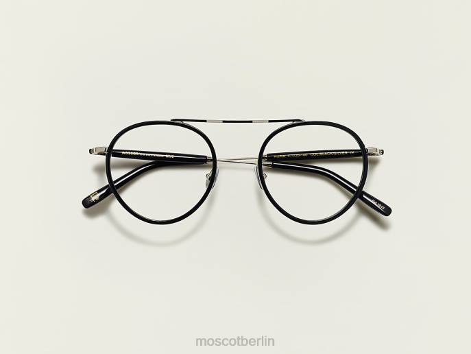 Brille 44ZR247 schwarzes Silber Moscot pupik