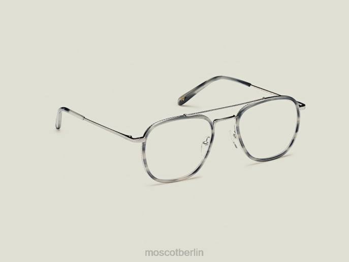 Brille 44ZR252 graues Schildpatt/Silber Moscot macher
