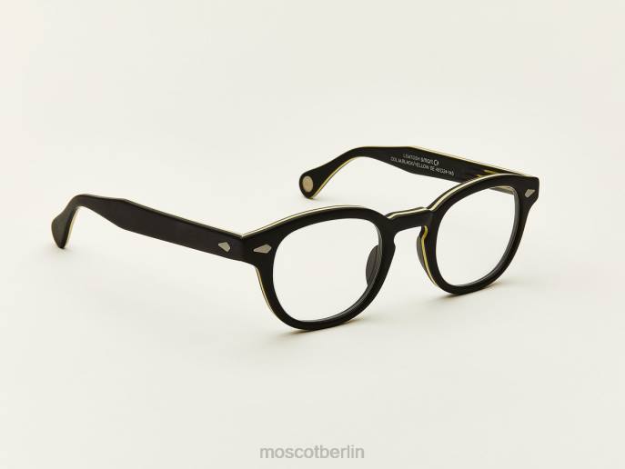 Brille 44ZR26 mattschwarz/gelb Moscot Lemtosch