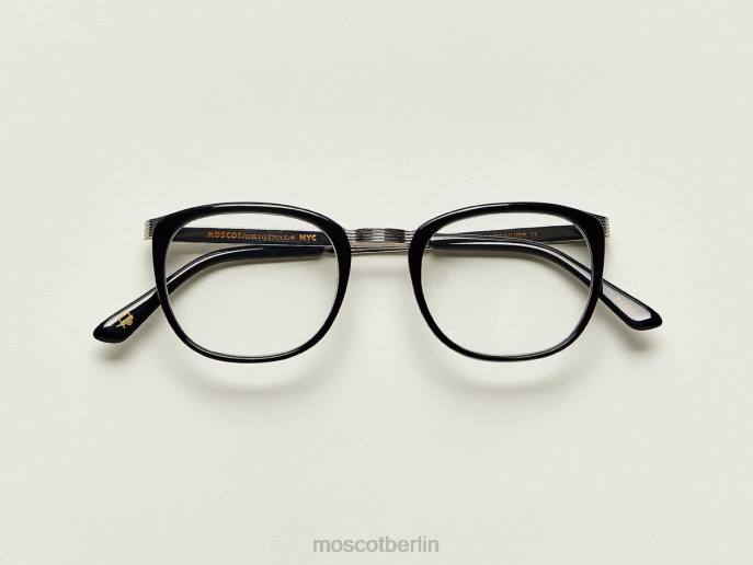 Brille 44ZR307 schwarzes Silber Moscot grob