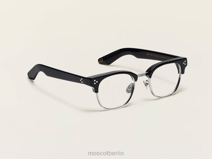 Brille 44ZR43 schwarzes Silber Moscot tinif