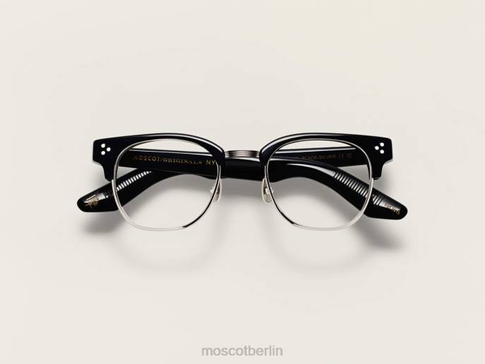 Brille 44ZR43 schwarzes Silber Moscot tinif