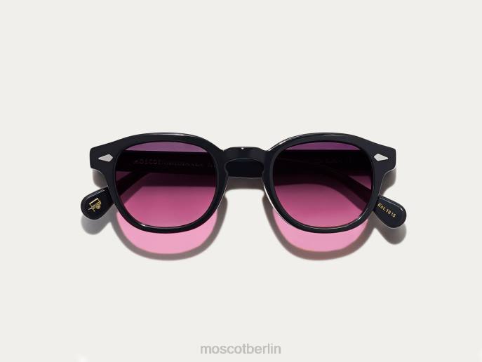 Gläser 44ZR668 Sonnenuntergang auf der Westseite Moscot Lemtosh-Schwarz mit maßgeschneiderten Farbtönen