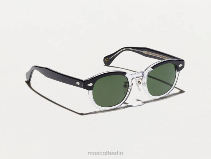 Gläser 44ZR680 Schwarz/Kristall Moscot Lemtosh Sun mit Nasenpads aus Metall