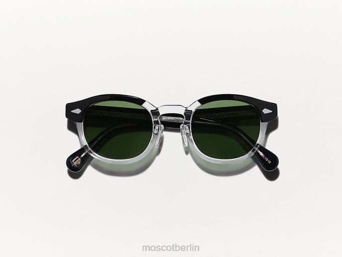 Gläser 44ZR680 Schwarz/Kristall Moscot Lemtosh Sun mit Nasenpads aus Metall