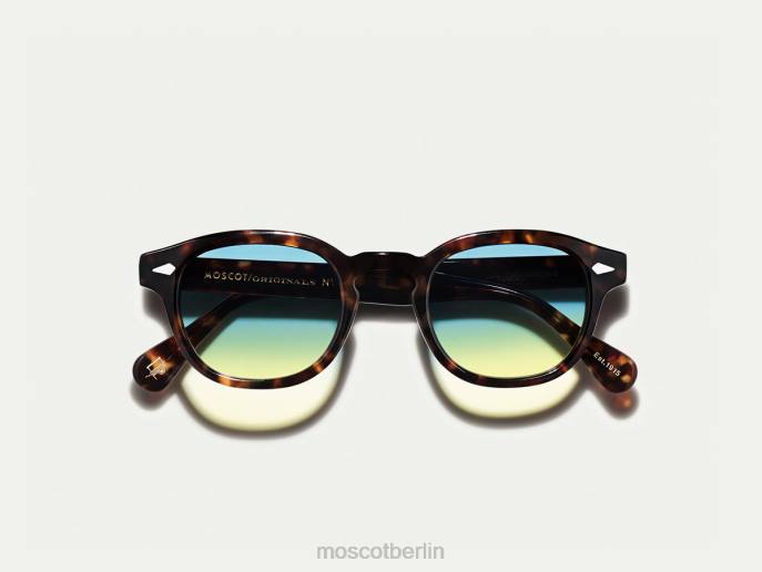 Gläser 44ZR706 Aqua-Sonnenaufgang Moscot Lemtosh-Schildkröte mit maßgeschneiderten Farbtönen