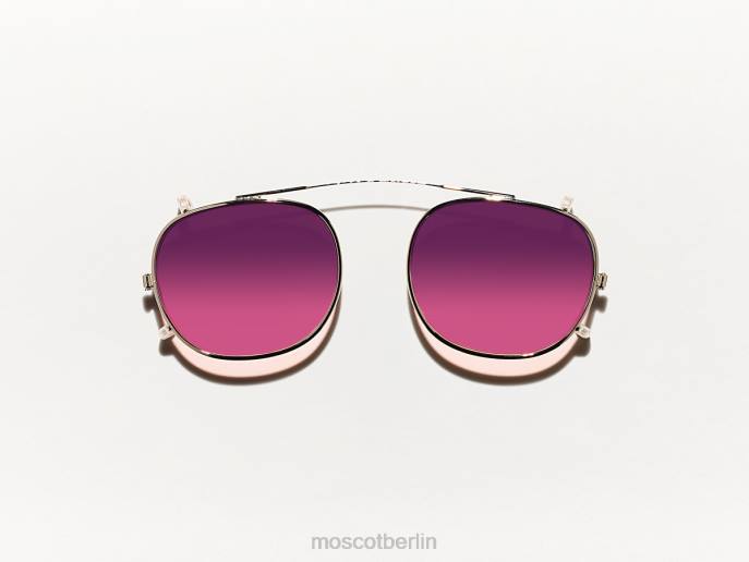 Gläser 44ZR736 Sonnenuntergang auf der Westseite Moscot Cliptosh Gold mit maßgeschneiderten Farbtönen