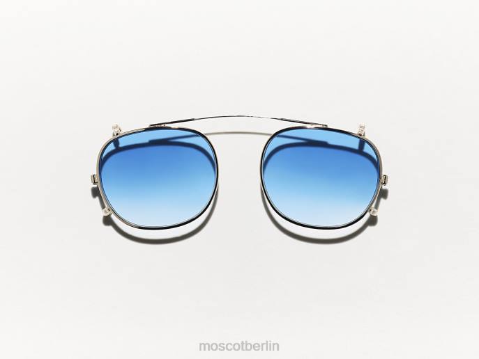 Gläser 44ZR738 Broadway-Blau verblasst Moscot Cliptosh Gold mit maßgeschneiderten Farbtönen