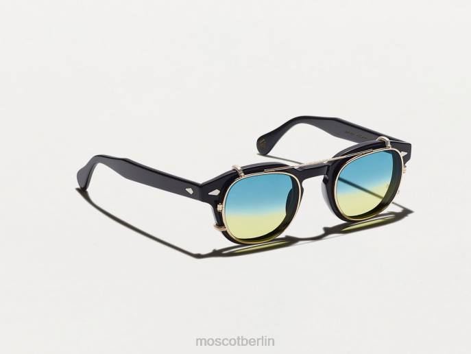 Gläser 44ZR740 Aqua-Sonnenaufgang Moscot Cliptosh Gold mit maßgeschneiderten Farbtönen