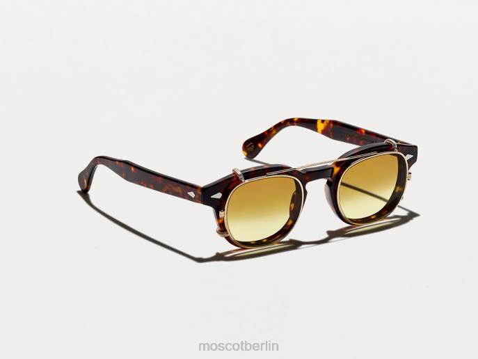Gläser 44ZR746 Kastanien verblassen Moscot Cliptosh Gold mit maßgeschneiderten Farbtönen