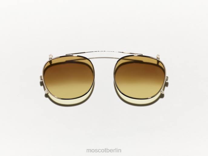 Gläser 44ZR746 Kastanien verblassen Moscot Cliptosh Gold mit maßgeschneiderten Farbtönen