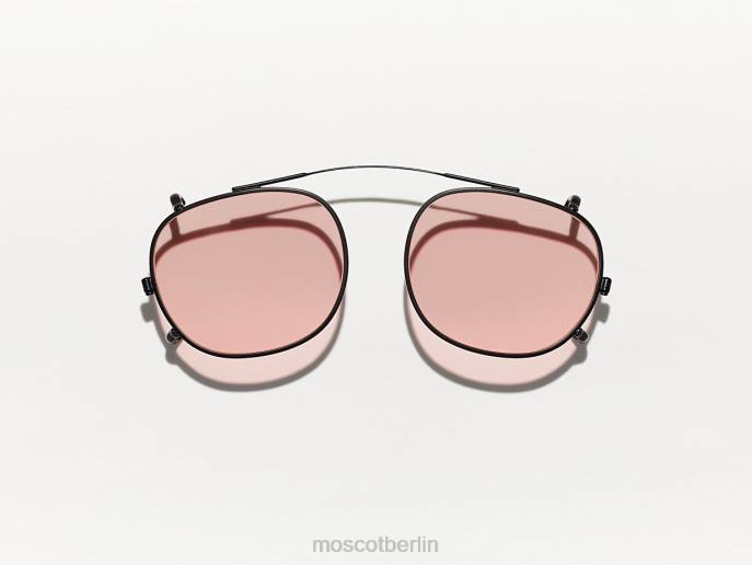 Gläser 44ZR754 New Yorker Rose Moscot Cliptosh mattschwarz mit New-York-Rose-Tönung