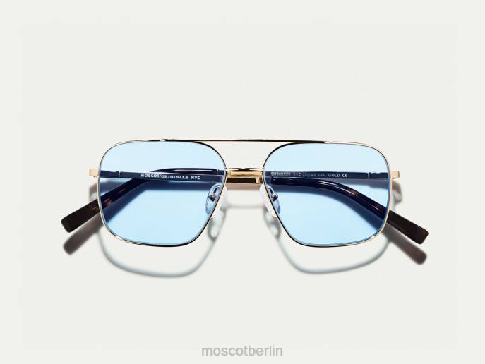 Brille 44ZR769 Bel Air Blau Moscot Stärkeres Gold mit maßgeschneiderten Farbtönen