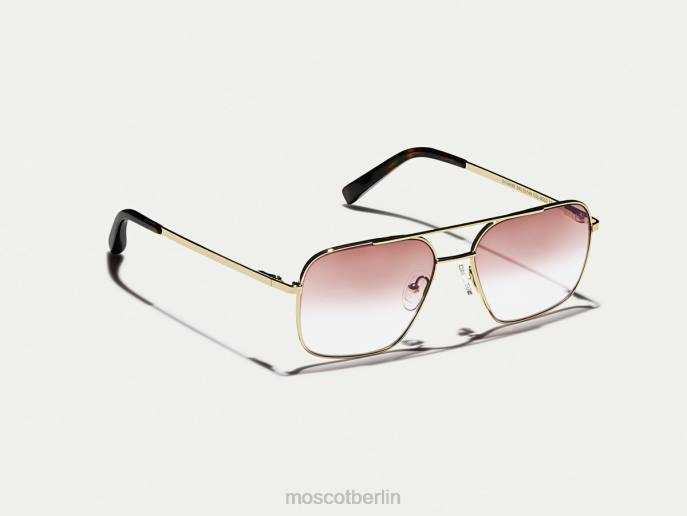 Brille 44ZR774 Wurzelbier verblassen Moscot Stärkeres Gold mit maßgeschneiderten Farbtönen
