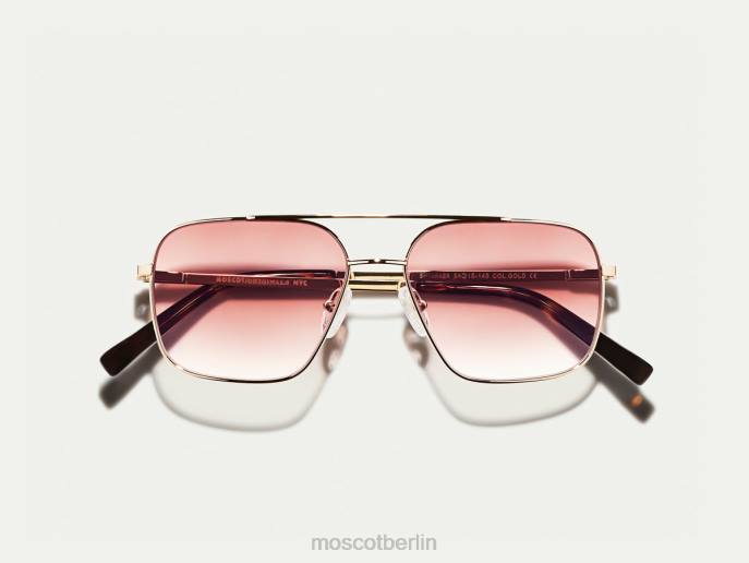 Brille 44ZR774 Wurzelbier verblassen Moscot Stärkeres Gold mit maßgeschneiderten Farbtönen