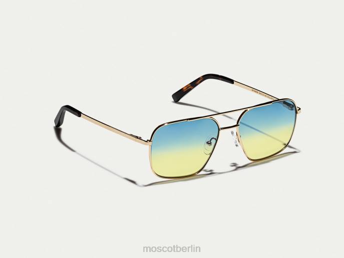 Brille 44ZR781 Aqua-Sonnenaufgang Moscot Stärkeres Gold mit maßgeschneiderten Farbtönen