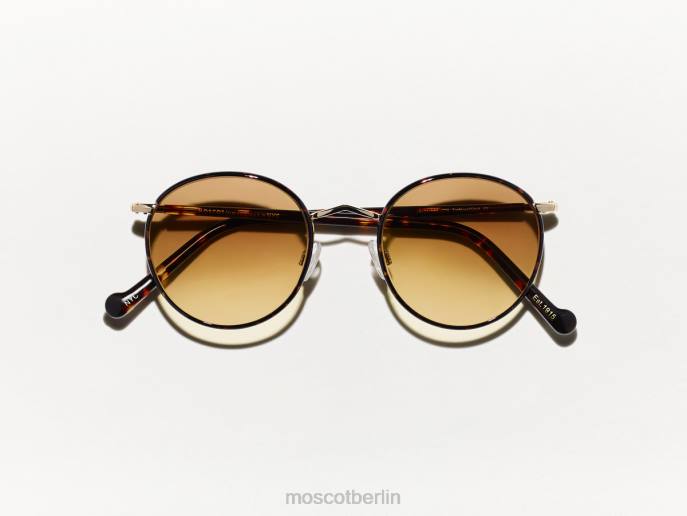 Brille 44ZR788 Kastanien verblassen Moscot Zev-Schildkröte mit maßgeschneiderten Farbtönen