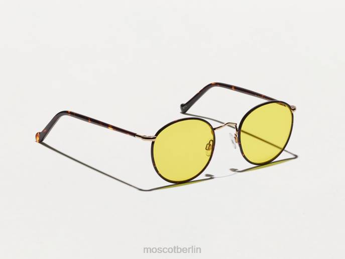 Brille 44ZR789 sanftes Gelb Moscot Zev-Schildkröte mit maßgeschneiderten Farbtönen