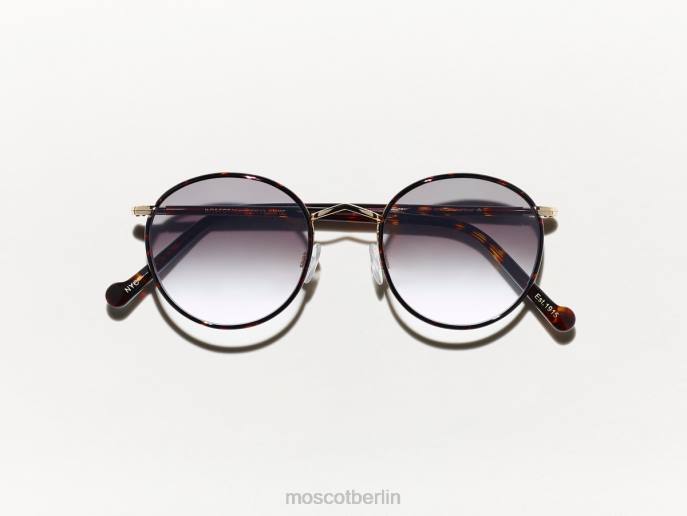 Brille 44ZR792 amerikanisches Grau verblassen Moscot Zev-Schildkröte mit maßgeschneiderten Farbtönen