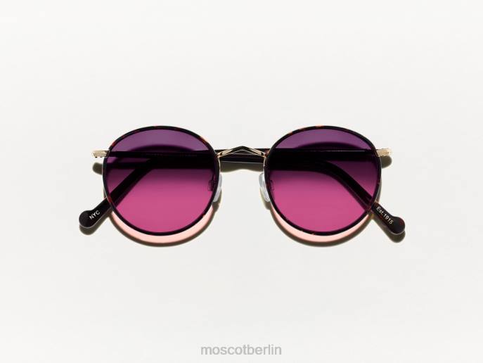 Brille 44ZR796 Sonnenuntergang auf der Westseite Moscot Zev-Schildkröte mit maßgeschneiderten Farbtönen