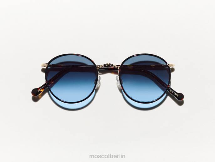 Brille 44ZR799 Denim Blue Moscot Zev-Schildkröte mit maßgeschneiderten Farbtönen