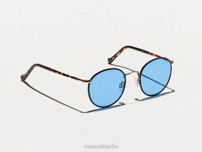 Brille 44ZR800 Promi-Blau Moscot Zev-Schildkröte mit maßgeschneiderten Farbtönen
