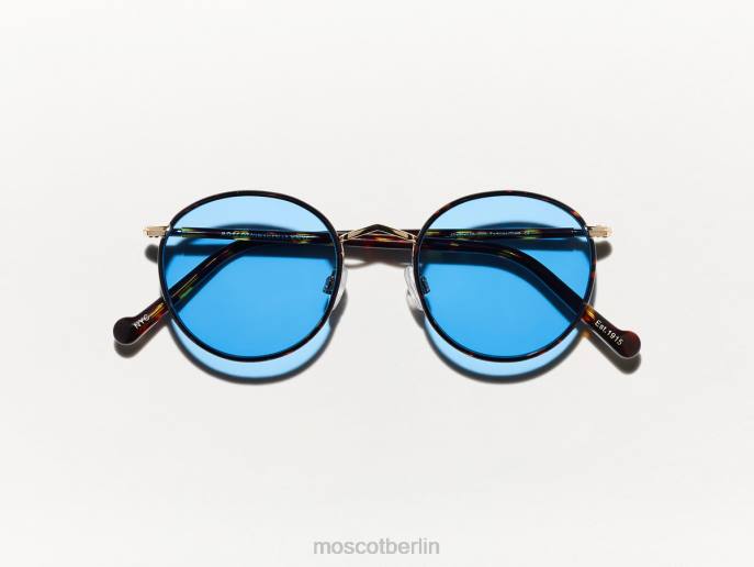 Brille 44ZR800 Promi-Blau Moscot Zev-Schildkröte mit maßgeschneiderten Farbtönen