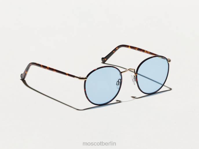 Brille 44ZR802 Bel Air Blau Moscot Zev-Schildkröte mit maßgeschneiderten Farbtönen