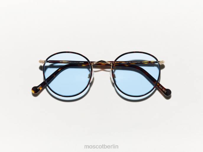 Brille 44ZR802 Bel Air Blau Moscot Zev-Schildkröte mit maßgeschneiderten Farbtönen