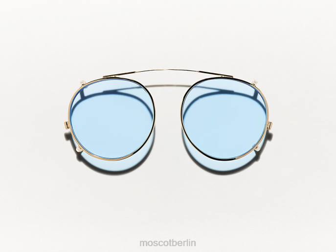 Brille 44ZR805 Bel Air Blau Moscot Clipzen Gold mit maßgeschneiderten Farbtönen