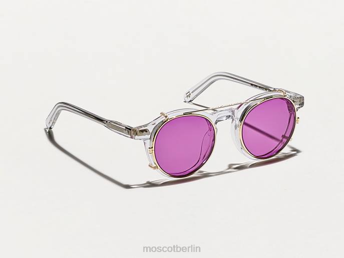 Brille 44ZR808 lila Nurple Moscot Clipzen Gold mit maßgeschneiderten Farbtönen
