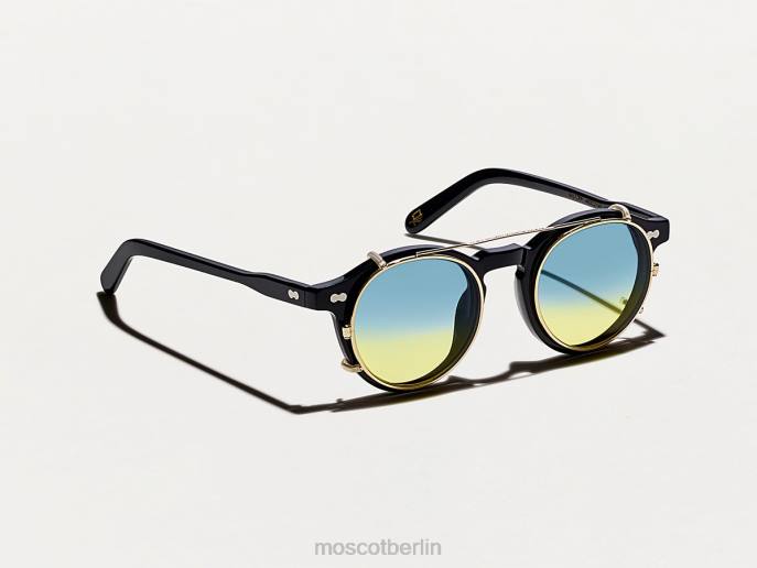 Brille 44ZR812 Aqua-Sonnenaufgang Moscot Clipzen Gold mit maßgeschneiderten Farbtönen