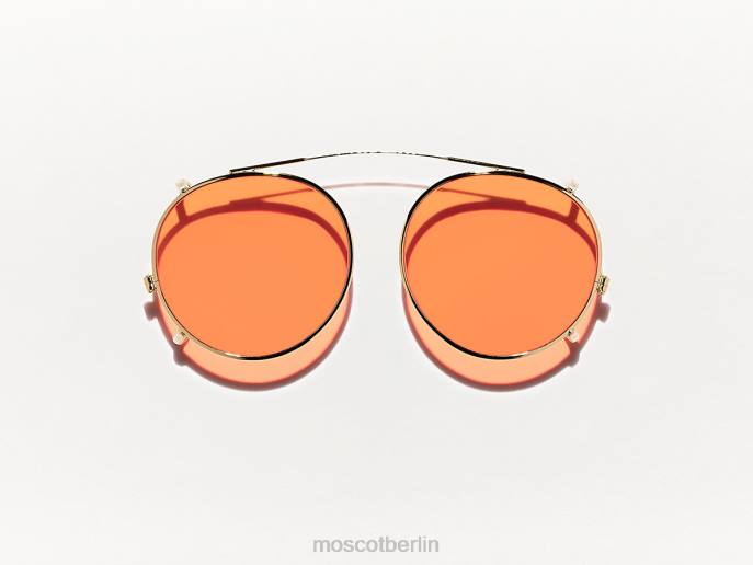 Brille 44ZR817 Woodstock-Orange Moscot Clipzen Gold mit maßgeschneiderten Farbtönen