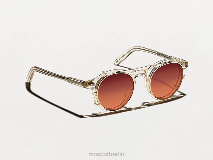 Brille 44ZR818 Cabernet Moscot Clipzen Gold mit maßgeschneiderten Farbtönen