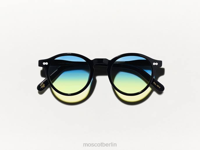 Brille 44ZR839 Aqua-Sonnenaufgang Moscot Miltzenschwarz mit maßgeschneiderten Farbtönen