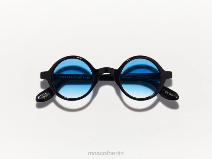 Brille 44ZR848 Broadway-Blau verblasst Moscot Zolman Black mit maßgeschneiderten Farbtönen