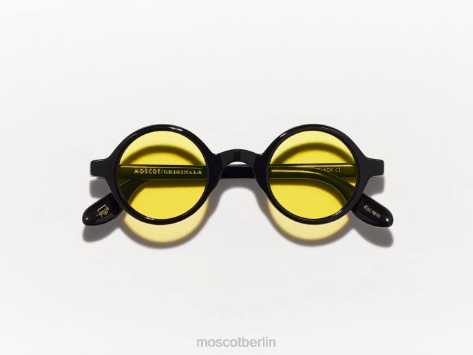 Brille 44ZR849 sanftes Gelb Moscot Zolman Black mit maßgeschneiderten Farbtönen