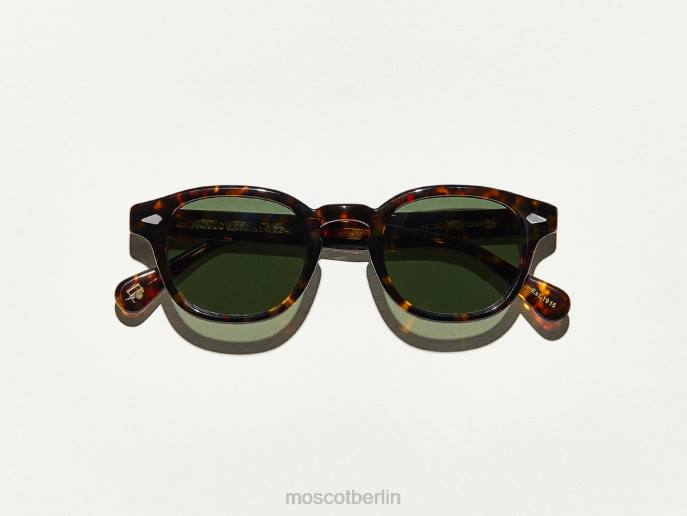 Sonnenbrille 44ZR391 Schildkröte mit G-15-Objektiv Moscot Lemtosh-Sonne