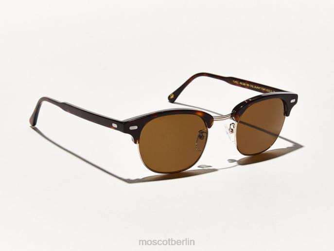 Sonnenbrille 44ZR518 verbrannte Schildkröte/Gold Moscot Yukel Sonne