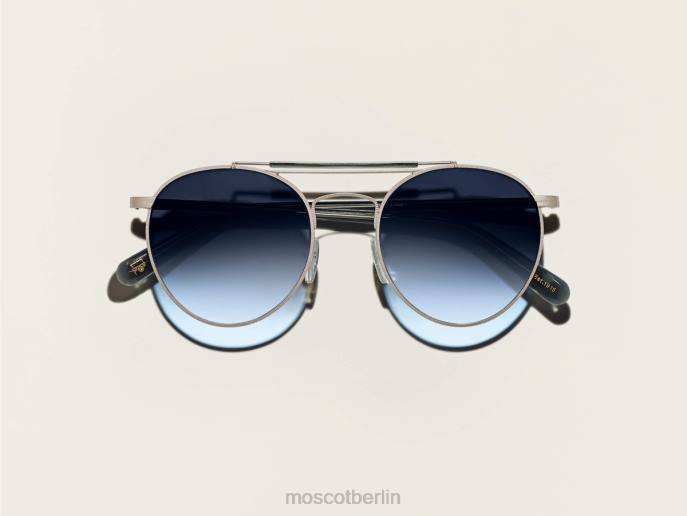 Sonnenbrille 44ZR573 mattsilber/dunkelgrau Moscot Lazer-Sonne