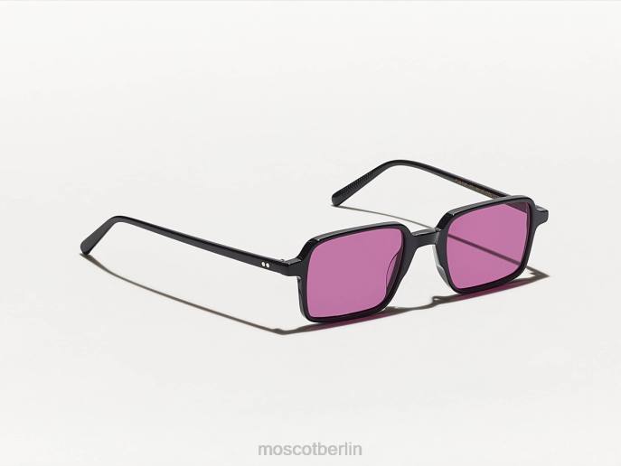 Sonnenbrille 44ZR584 lila Nurple Moscot Glänzendes Schwarz mit maßgeschneiderten Farbtönen