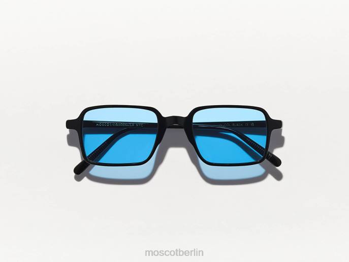 Sonnenbrille 44ZR586 Promi-Blau Moscot Glänzendes Schwarz mit maßgeschneiderten Farbtönen
