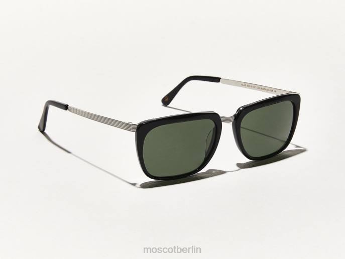 Sonnenbrille 44ZR596 schwarzes Silber Moscot kluge Sonne