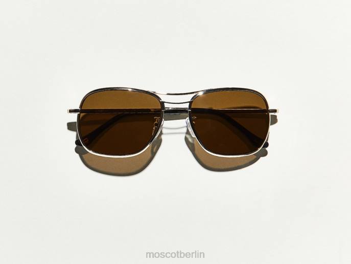 Sonnenbrille 44ZR598 Gold Moscot Heldische Sonne