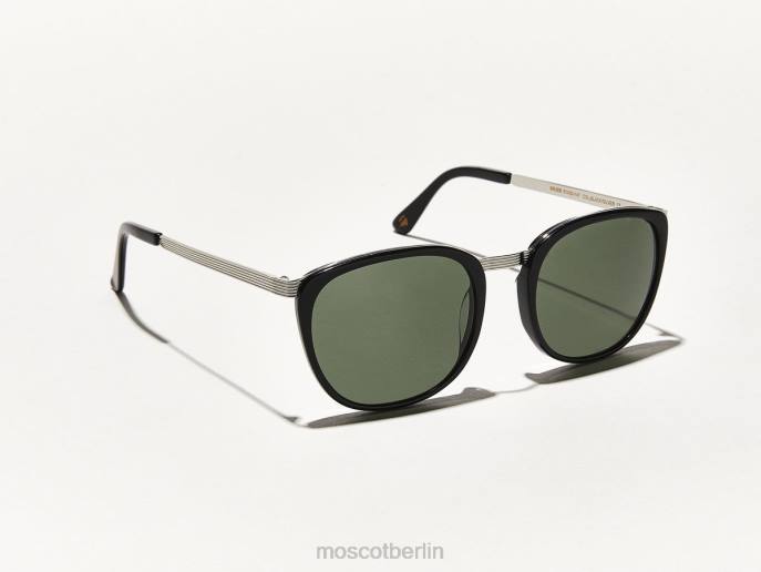 Sonnenbrille 44ZR604 schwarzes Silber Moscot rohe Sonne