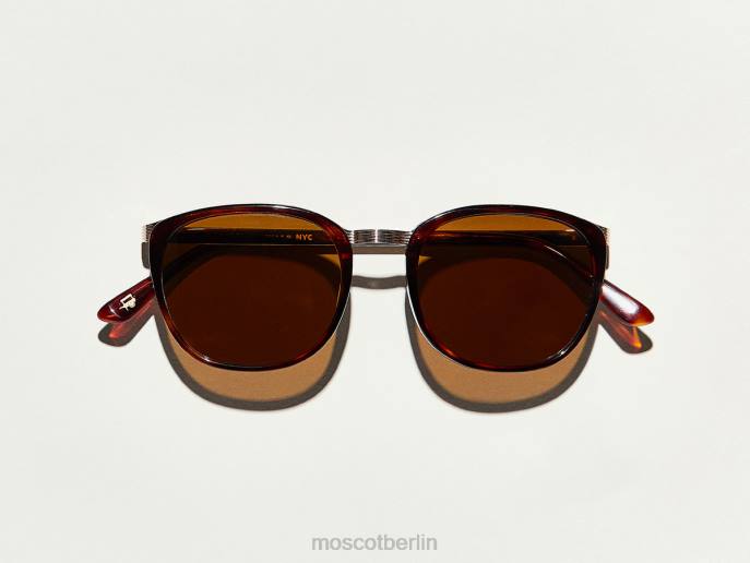 Sonnenbrille 44ZR605 verbrannte Schildkröte/Gold Moscot rohe Sonne
